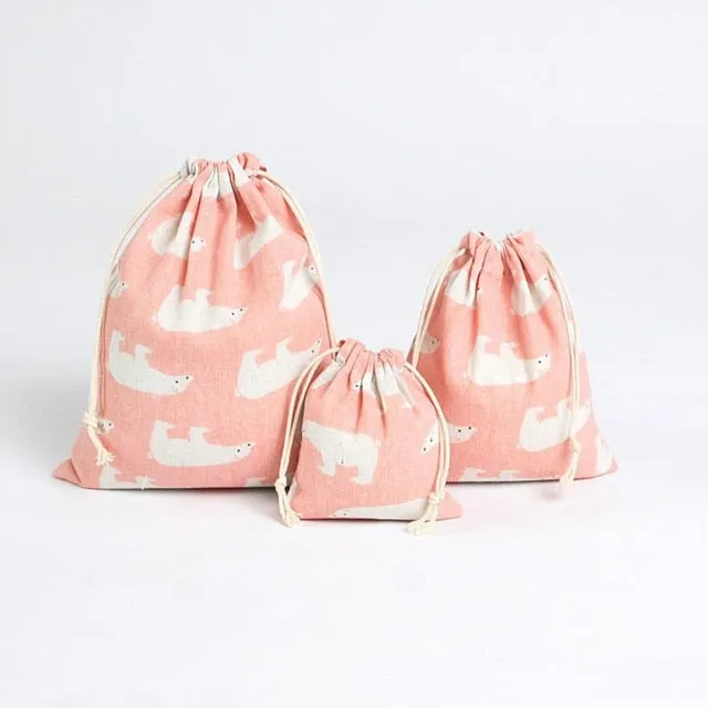 Fresh Printed Drawstring Storage Bags