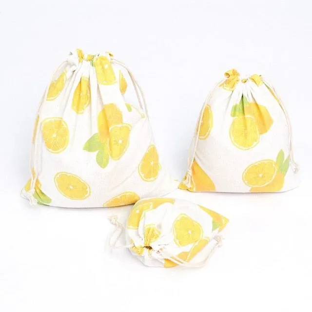 Fresh Printed Drawstring Storage Bags