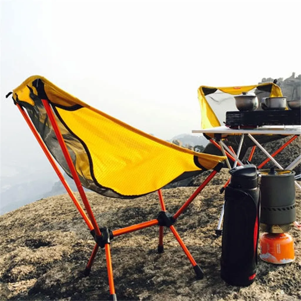 Garden Gaming Light Chairs Portable Yellow Seat Lightweight Fishing Chair Camping Stool Folding Outdoorniture