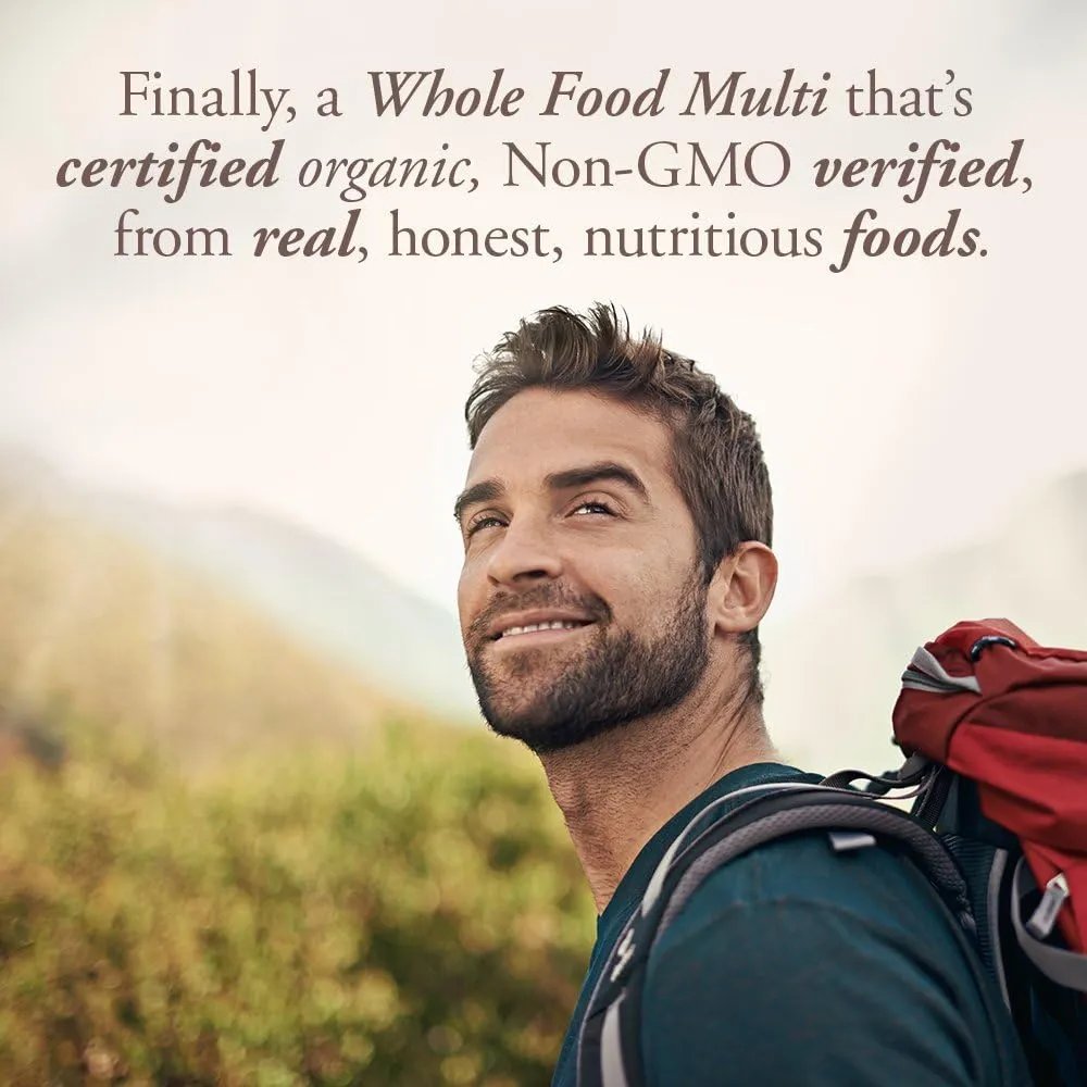 Garden of Life Organics Whole Food Multivitamin for Men, 60 Tablets, Vegan Mens Vitamins and Minerals for Mens Health and Well-Being, Certified Organic Vegan Mens Multi