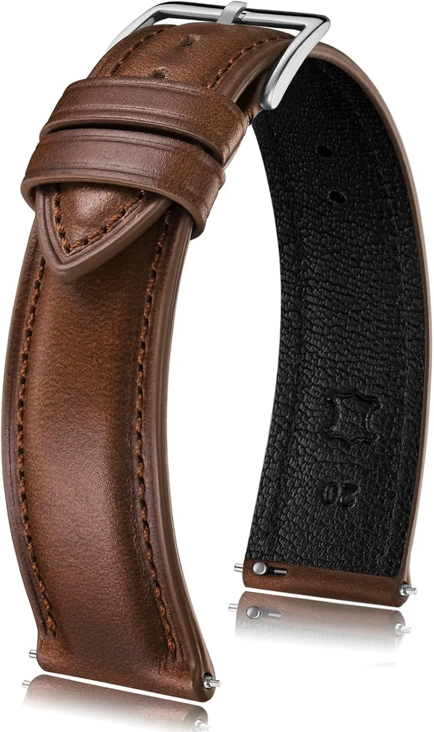 Getalia Luxurious leather Watch Band, Top Grain Genuine Leather Vintage Oil Wax, 18mm 19mm 20mm 21mm 22mm Quick Release Replacement Retro Straps for Men and Women, Thick & Soft