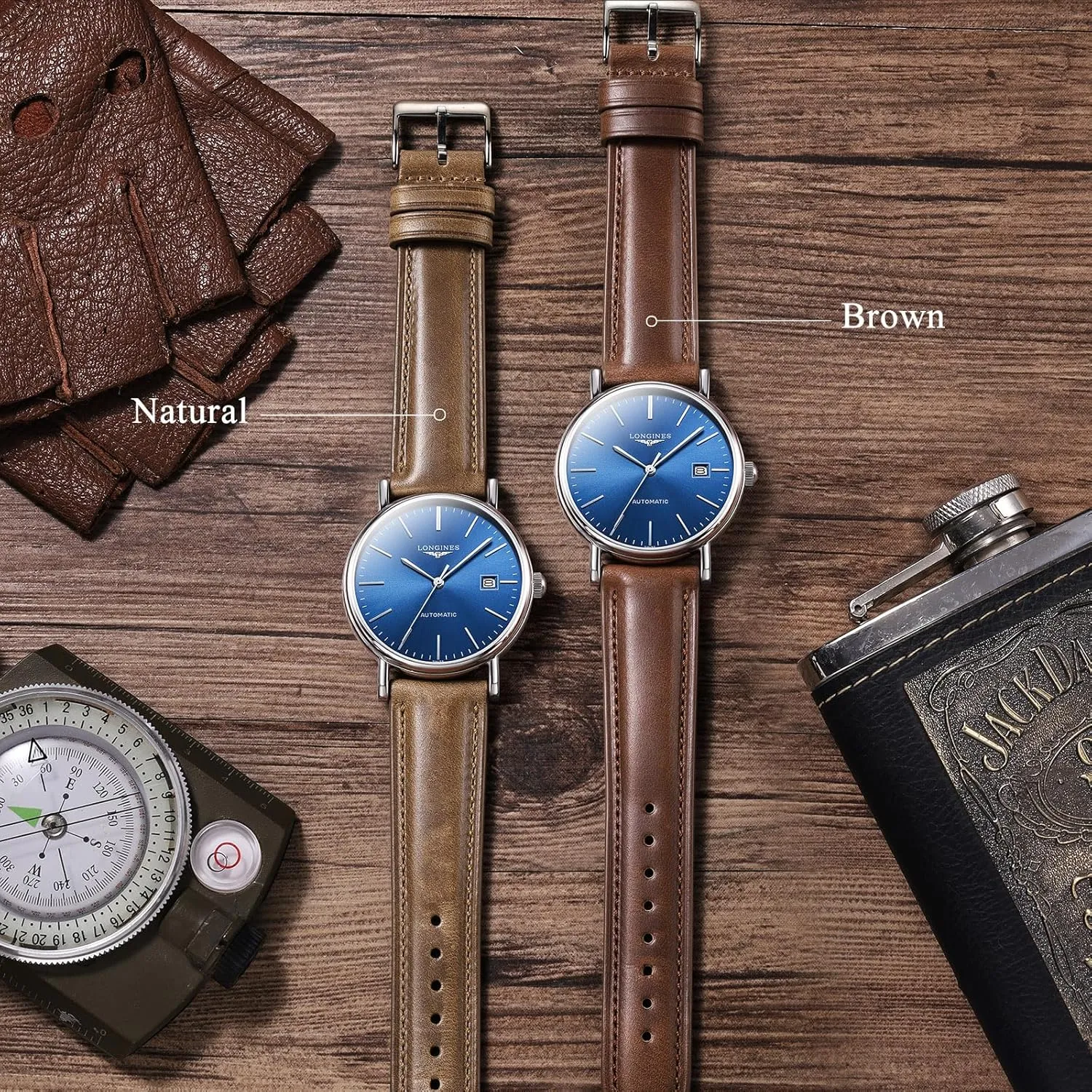 Getalia Luxurious leather Watch Band, Top Grain Genuine Leather Vintage Oil Wax, 18mm 19mm 20mm 21mm 22mm Quick Release Replacement Retro Straps for Men and Women, Thick & Soft