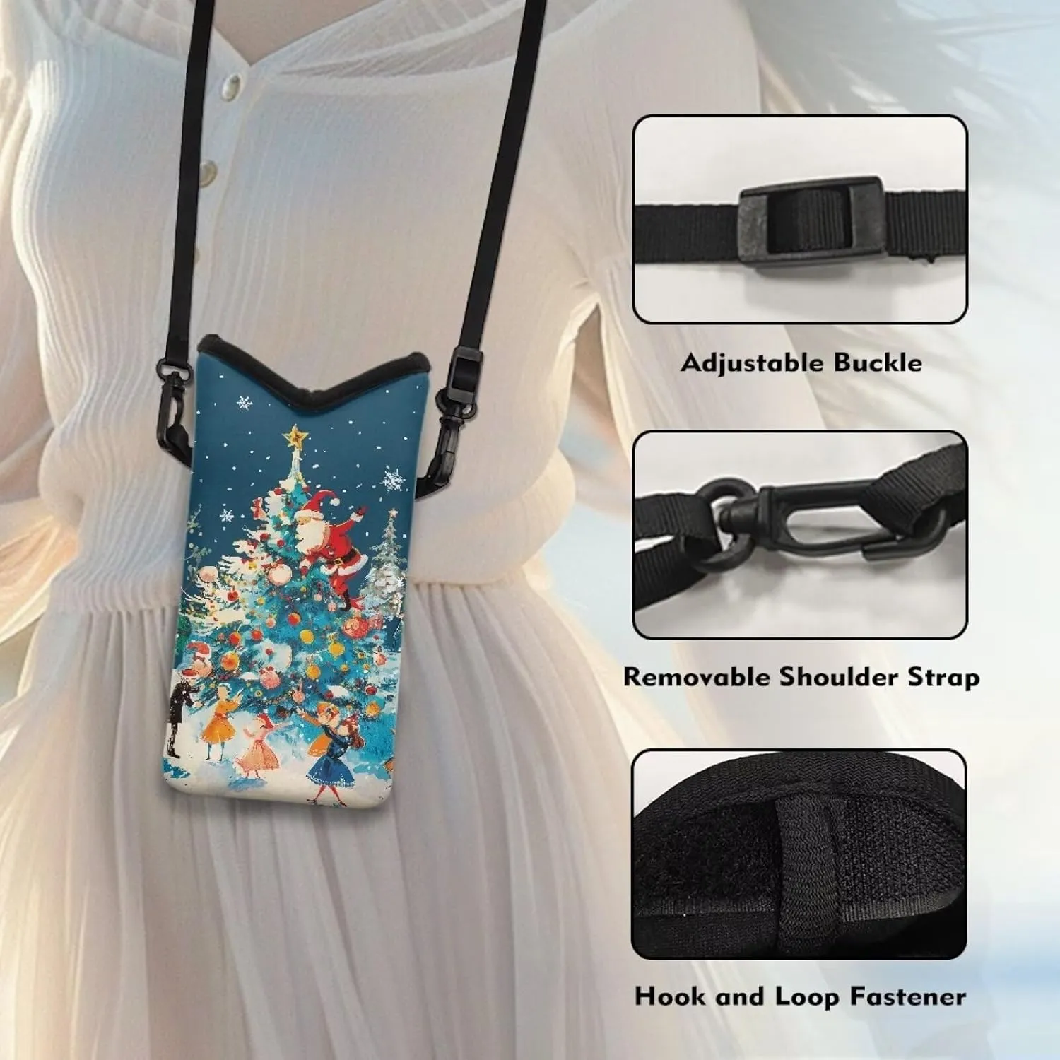 GIFTPUZZ Crossbody Bags for Women Small Cell Phone Wallet Purse Shoulder Handbag for Women with Adjustable Buckle