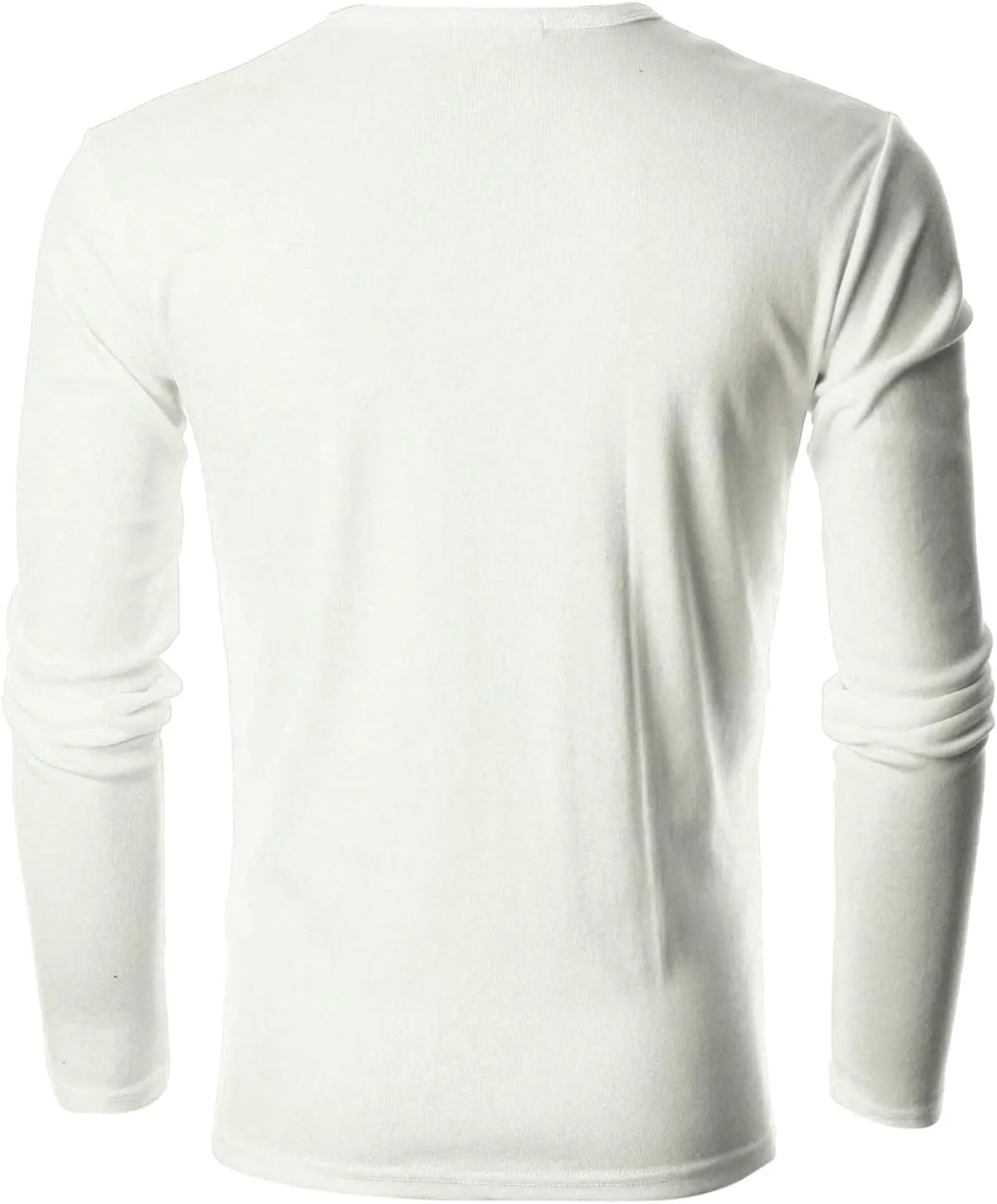 GIVON Men’s Slim Fit V-Neck Long Sleeve T-Shirt – 100% Cotton Ribbed Knit – Midweight Base Layer or Standalone Top