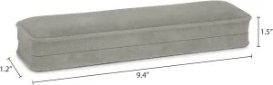 Gray Velvet BraceletBox, 2 Pack, Rich Luxury Suede, Elegant Diamond BraceletCase, With Black Velour Interior, Jewelry Display Gift Box, For Unique Proposal, Engagement Or Wedding