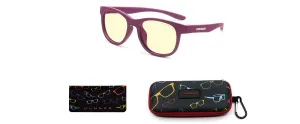 GUNNAR - Premium Gaming and Computer Glasses for Kids (age 4-8) - Blocks 65% Blue Light - Rush, Magenta, Amber Tint