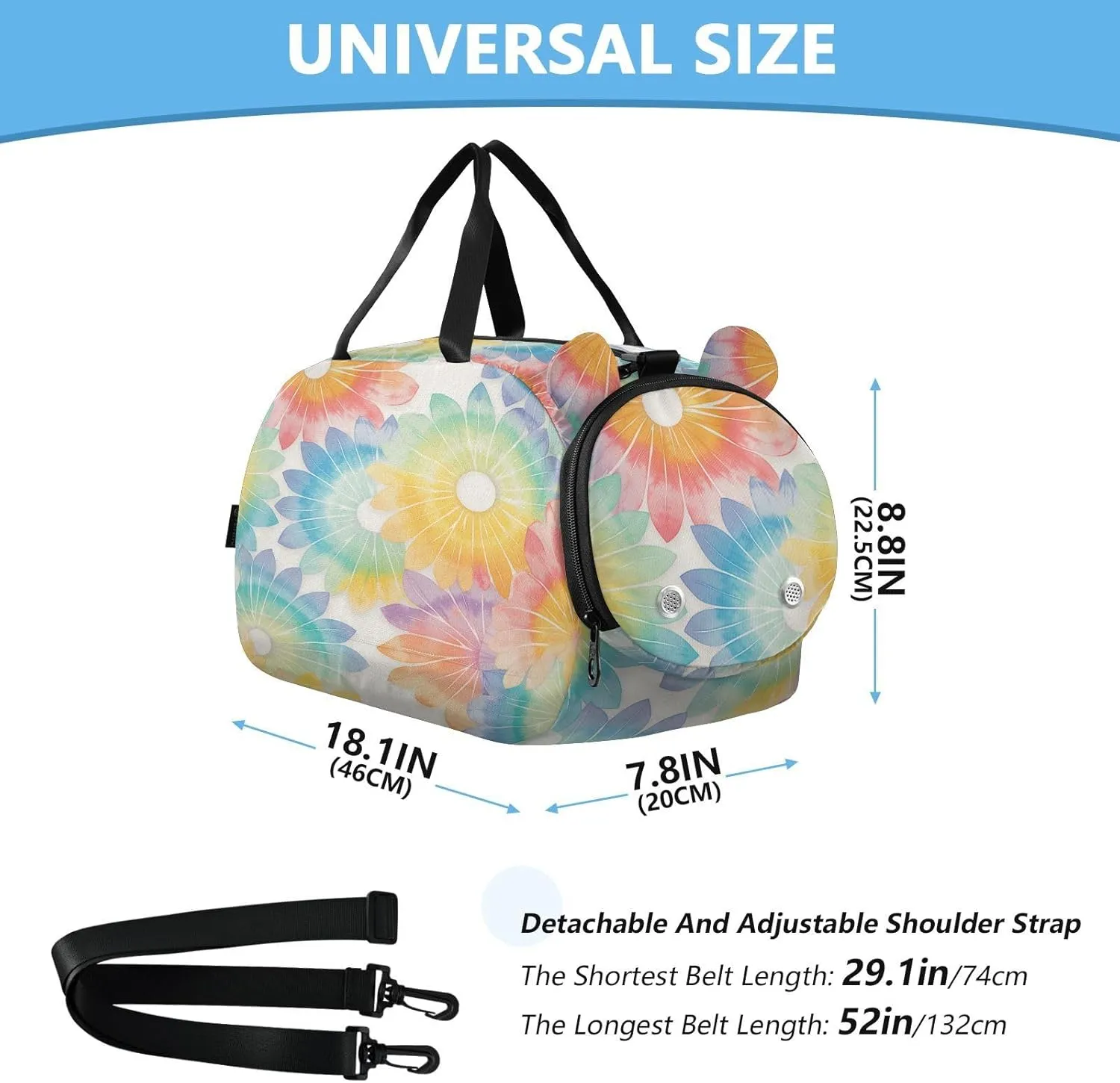 GuoChe Anti Theft Crossbody Bag with Shoes Compartment Trendy Over Shoulder Purse for Go shopping