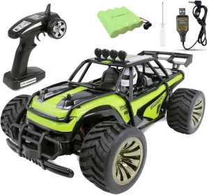 Haktoys Remote Control Truck RC Desert Buggy Car with Rechargeable Battery for Boys Kids and Adults