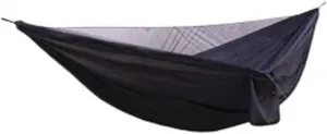 Hamock Ultra-Light Nylon Double Hammock Parachute Cloth Anti-Rollover Elastic Band Encrypted Mosquito Net Hammock Hanmock(A)