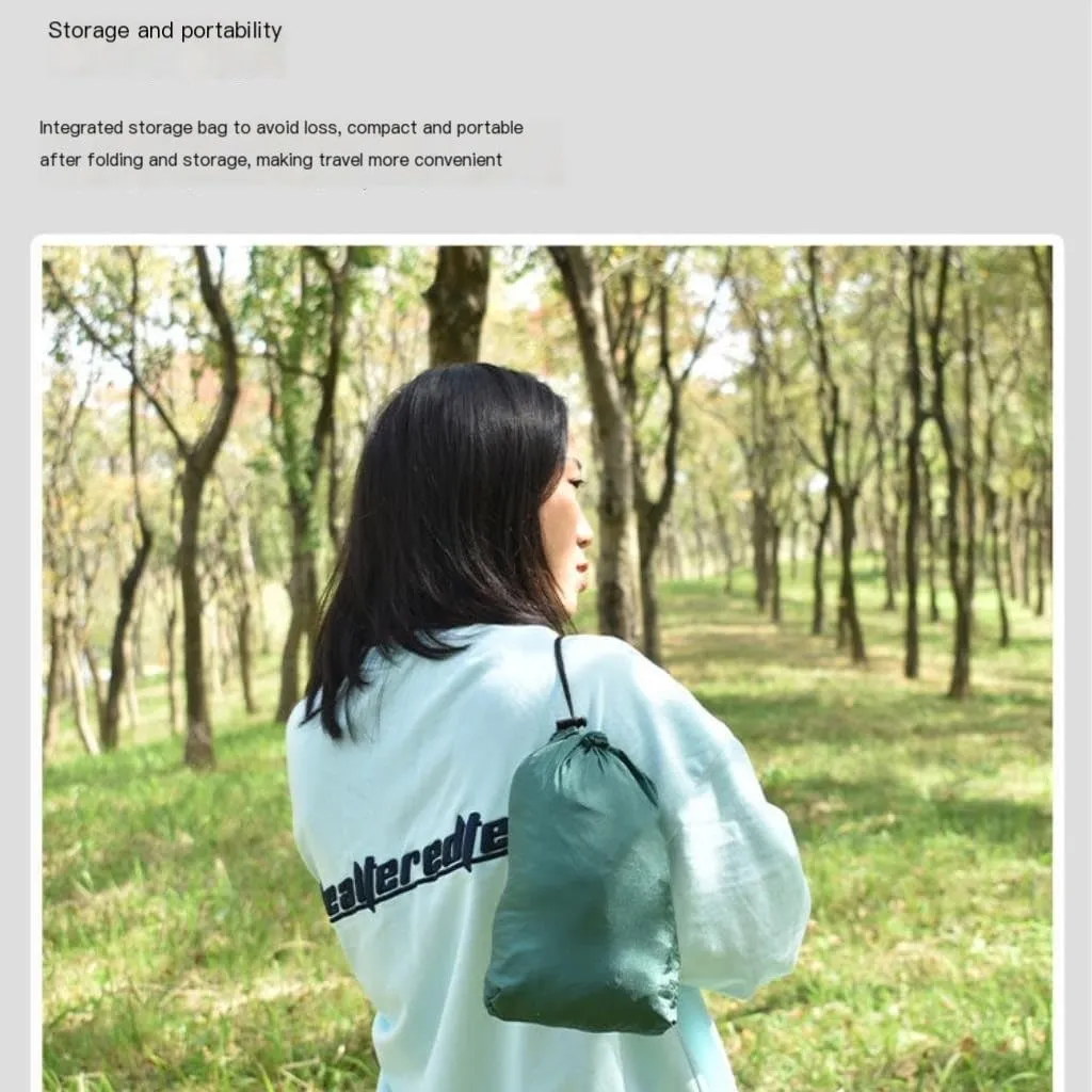 Hamock Ultra-Light Nylon Double Hammock Parachute Cloth Anti-Rollover Elastic Band Encrypted Mosquito Net Hammock Hanmock(A)