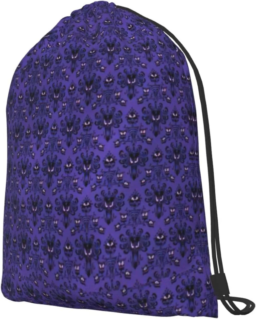 Haunted Mansion Drawstring Cinch Backpack Polyester Sack Pack String Bag For Hiking Camping Adventure