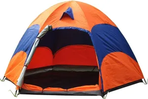 Hexagonal Camping Tent Waterproof Windproof Multifunction Folding Outdoor Family Leisure Travel Tents 3-4 Person