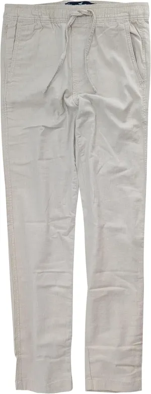 Hollister California Men's Slim Straight Linen-Blend Pull-On Pants HOM-54