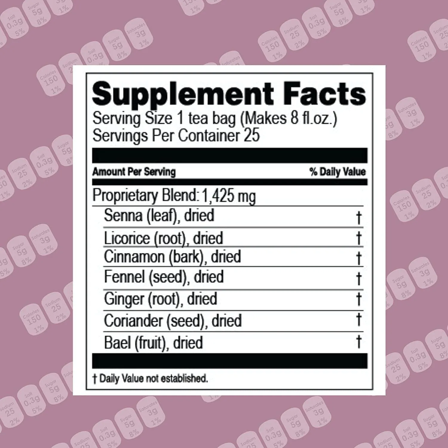 Hyleys Colon Cleanse Tea Blackberry Flavor (6 Pack - 150 Tea Bags Total)