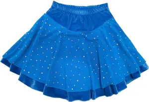 Ice Skating Skirts Girls Soft Velvet Kids Children Skate Team Training Black Skirts Girls Skiing Figure Skating Dress