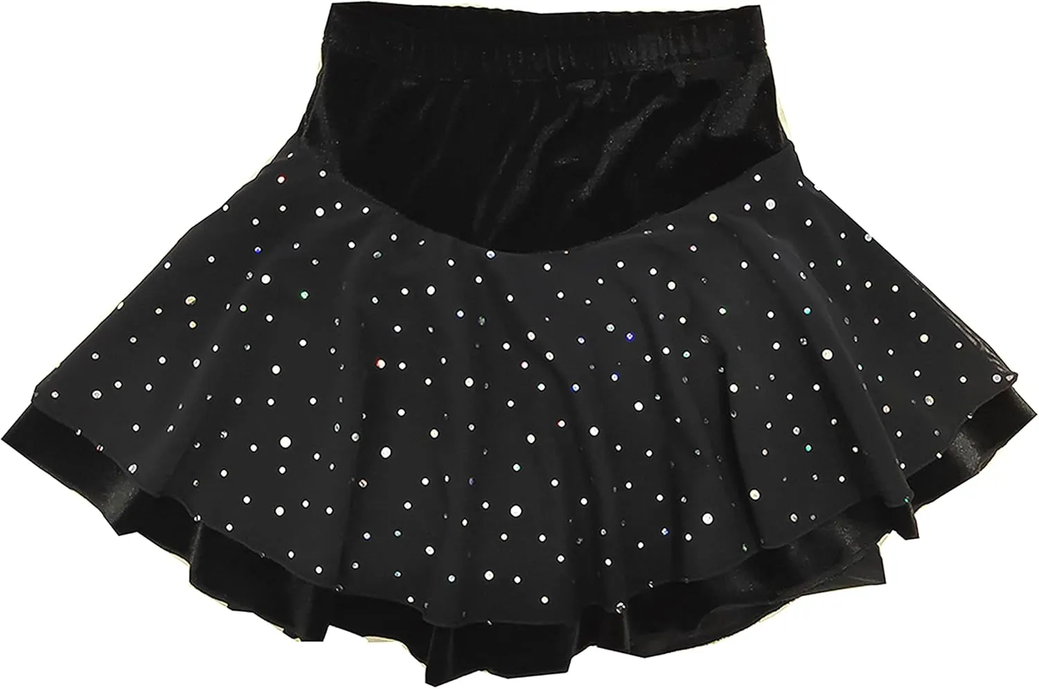 Ice Skating Skirts Girls Soft Velvet Kids Children Skate Team Training Black Skirts Girls Skiing Figure Skating Dress