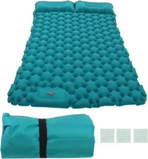 Inflating Sleeping Pad Ergonomic Foot Operated Inflatable Sleeping Pad with Storage Bag for Office Outdoor Camping Use Green (Peacock Blue)