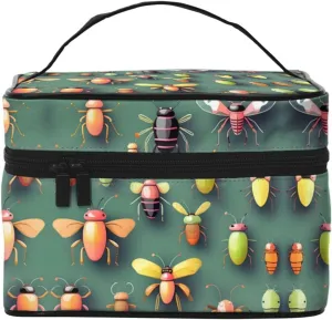 Insect Atlas Large cosmetic bag for women, portable large capacity cosmetic bag, travel cosmetic bag storage bag for girls