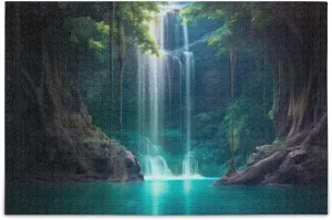 Isolated Waterfall Jigsaw Puzzle for Adults 1000 Piece Wooden Puzzle Educational Games Toy Gifts Home Decor