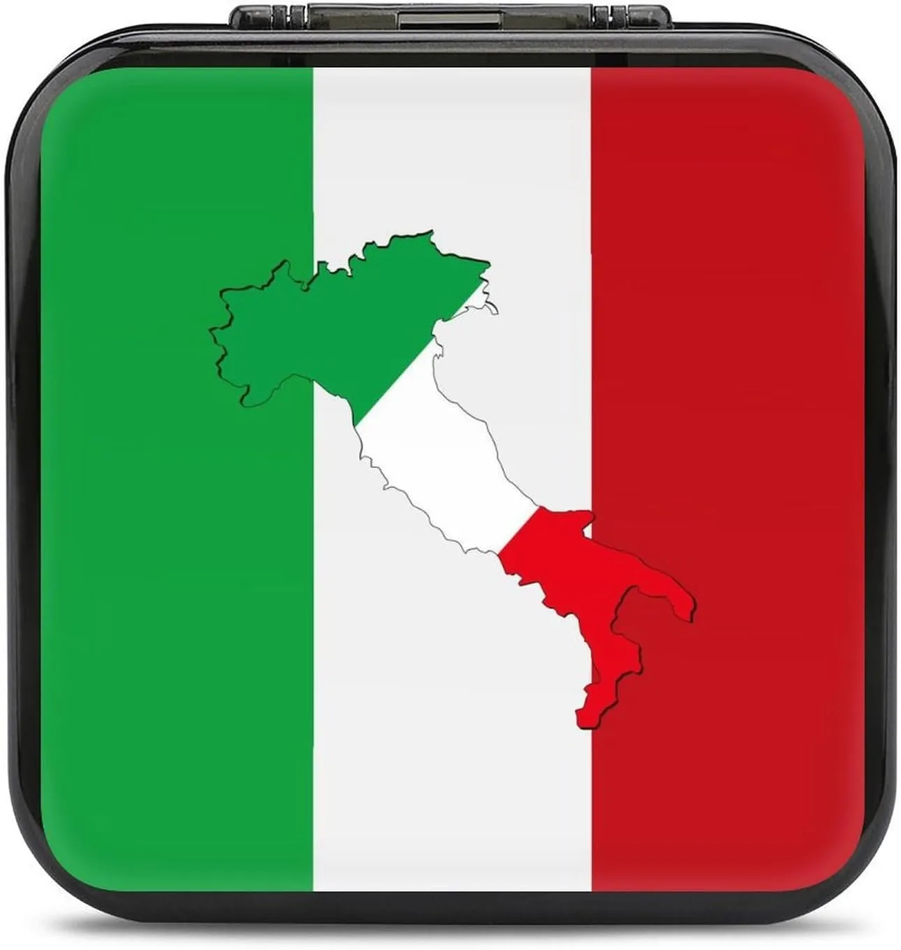 Italy Flag with Italy Map 24 Game Card Holder Case Storage Box Compatible with Switch Gifts for Game Lover