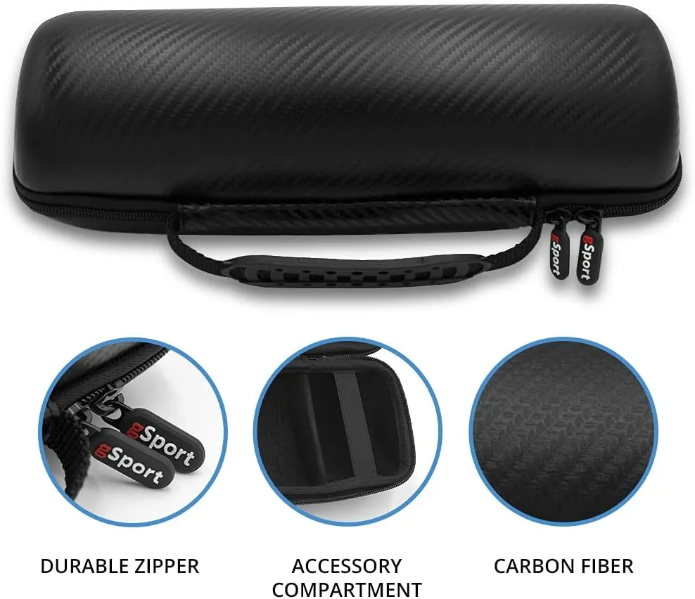 JBL Charge 5 Waterproof Portable Speaker with Built in Powerbank and gSport Carbon Fiber Case (Blue)