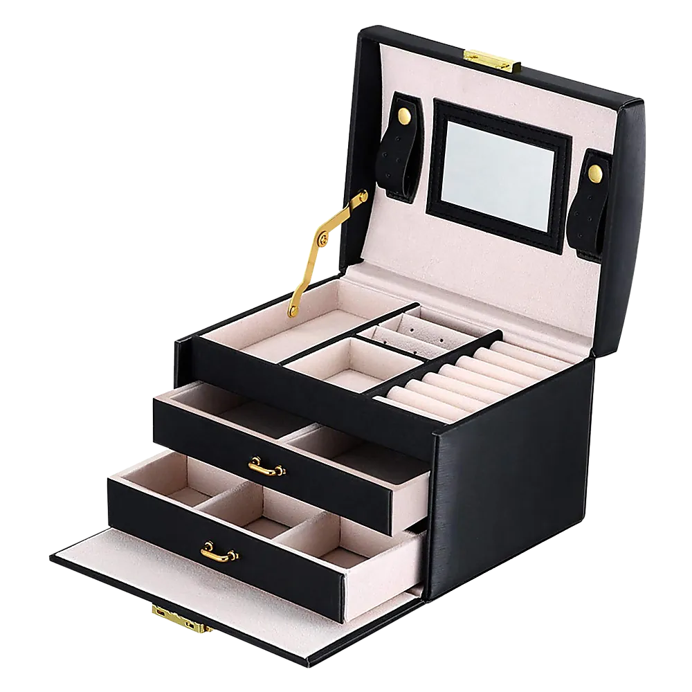 Jewellery Storage Box Girls Rings Necklaces Display Organiser Storage Case