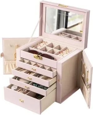 Jewelry Case Jewelry Box Storage Box Large capacity Multi layer Jewelry Box Can Store Display Ring Bracelet Necklace Earrings Watch