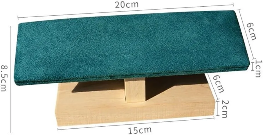 Jewelry Display Rack Velvet Wooden Jewelry Rack Bracelet Watch Stand Display Props Shopping Mall Counter Jewelry Display Organizers Jewelry Display Stand(Green)