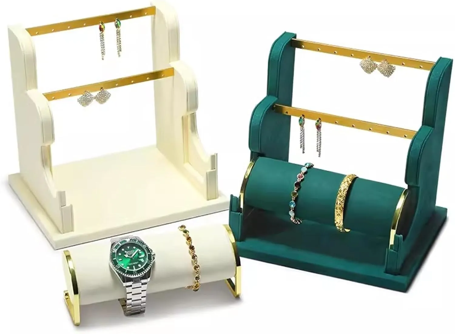 Jewelry Display Stand Earring Display Holder, Velvet Jewelry Display Stand, Detachable Bracelet Display Organizer Stand, Jewelry Holder for Watch Display Jewelry Holder (Color : F)