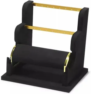 Jewelry Display Stand Earring Display Holder, Velvet Jewelry Display Stand, Detachable Bracelet Display Organizer Stand, Jewelry Holder for Watch Display Jewelry Holder (Color : F)