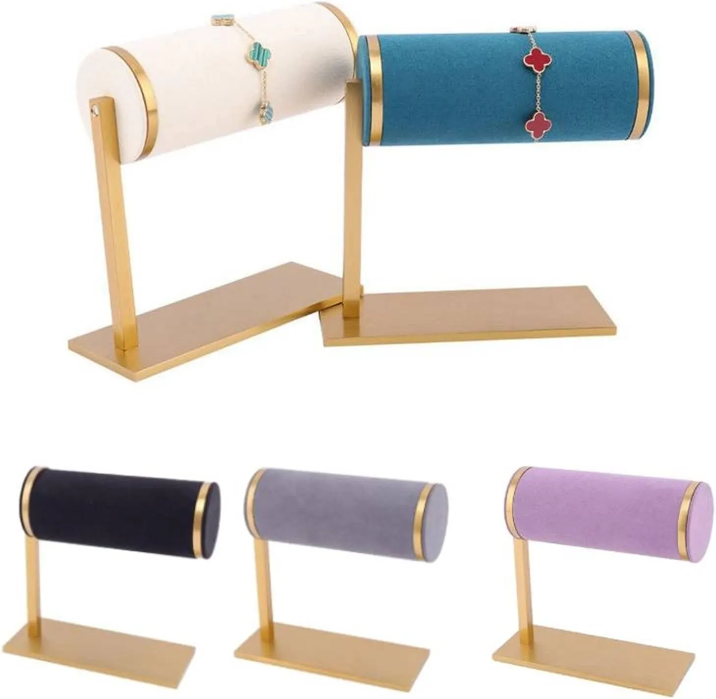 Jewelry Display Stand Jewelry Display Watch Organizer Bracelet Holder Hair Band Rack Portable Velvet Bracelet Scrunchie Organizer Display Stand Jewelry Holder ( Color : Style A5 )