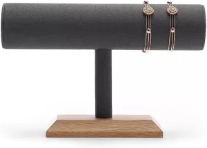 Jewelry Organizer Holder T Shape Velvet Jewelry Display Stand Detachable Bracelet Watch Holder Necklace Holder Dresser Storage Jewelry Tower Jewelry Organizers and Display Stand(Color:B)