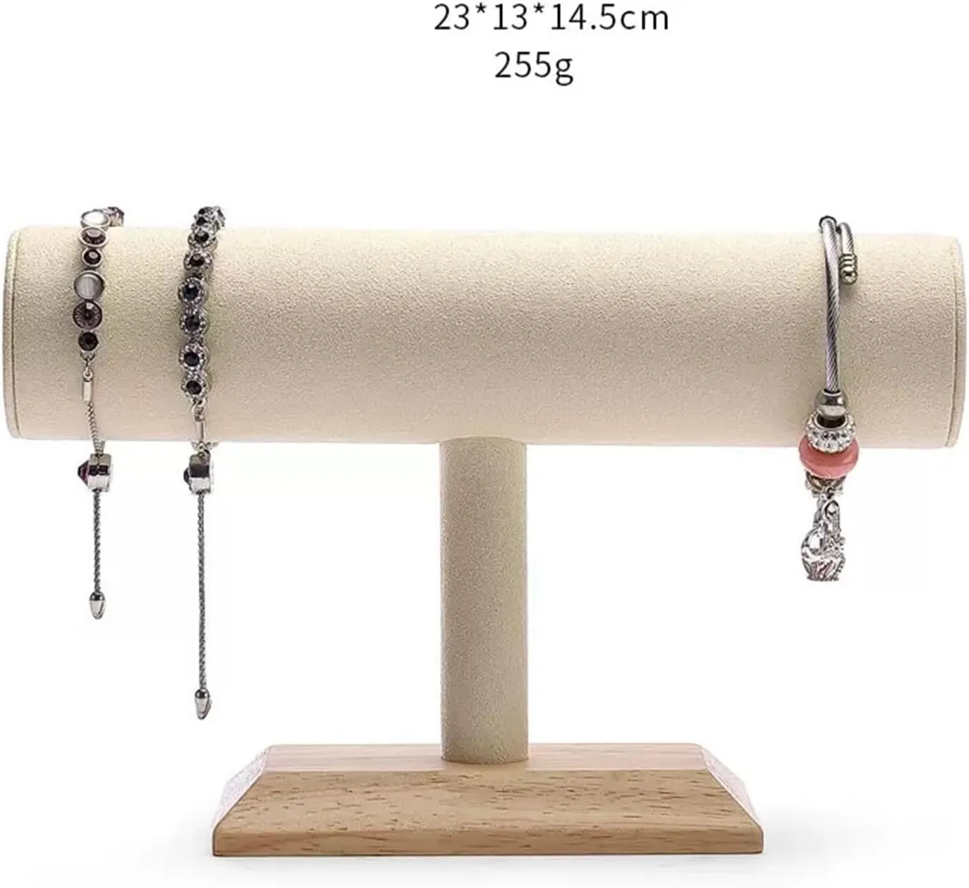 Jewelry Organizer Holder T Shape Velvet Jewelry Display Stand Detachable Bracelet Watch Holder Necklace Holder Dresser Storage Jewelry Tower Jewelry Organizers and Display Stand(Color:B)