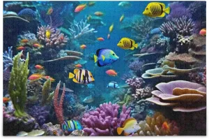 Jigsaw Puzzle Fishes Reef 1000 Piece Large Puzzle Game Artwork for Adults Teens