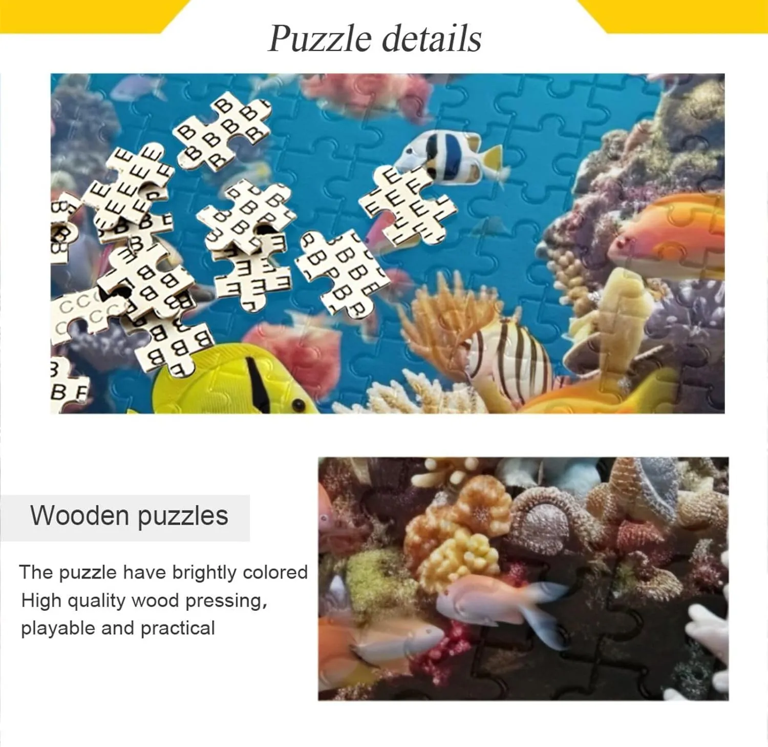 Jigsaw Puzzle Fishes Reef 1000 Piece Large Puzzle Game Artwork for Adults Teens