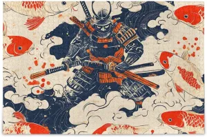 Jigsaw Puzzle Japanese Samurai Fish for Adults 500 Pieces, Impossible Challenging Hard Difficult Puzzles for Adults Jigsaw Puzzles for Party Entertainment Family Games