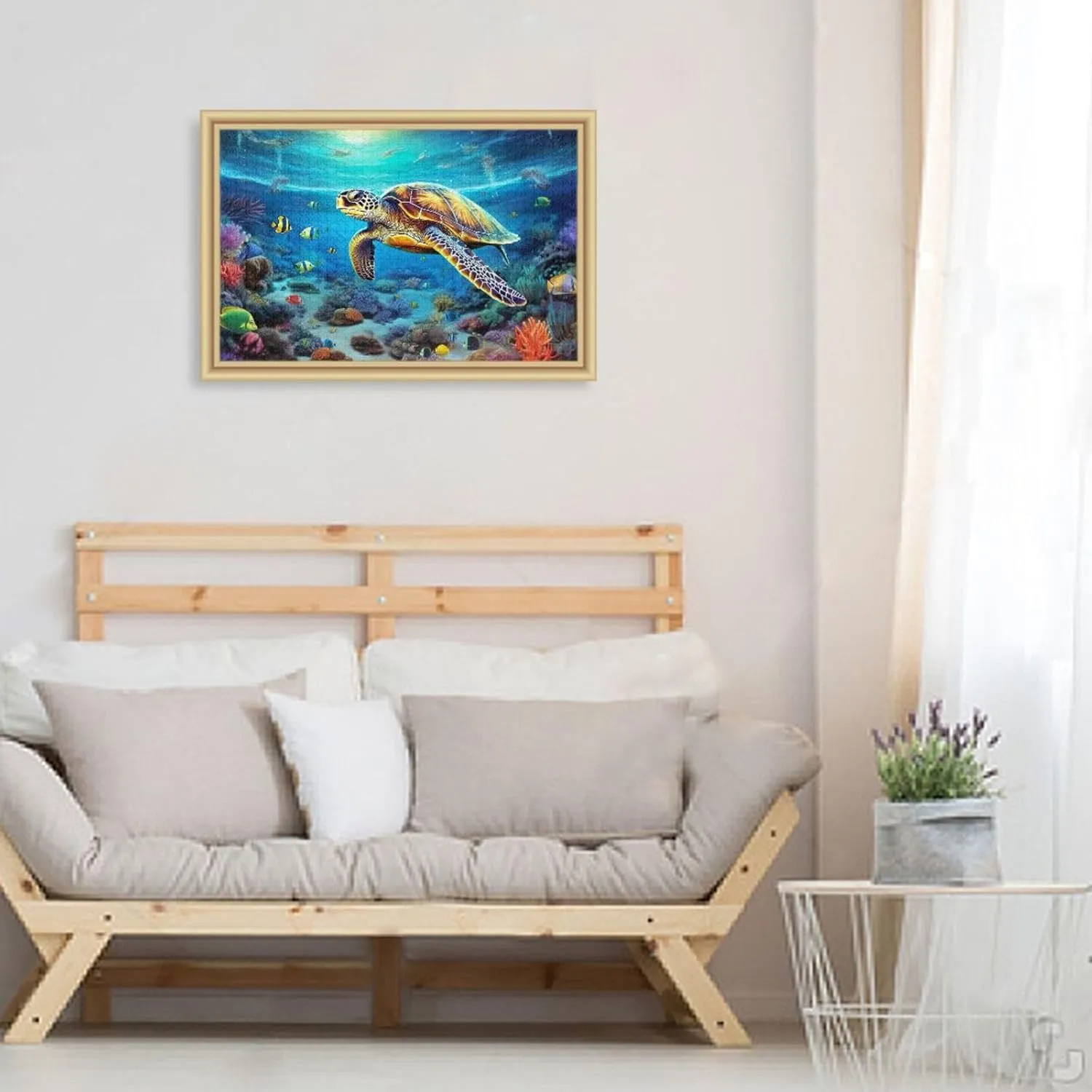 Jigsaw Puzzles 1000 Pieces for Adults Kids Underwater Sea Turtle Tropical Fish Game Artwork Toy Gifts 202A2183