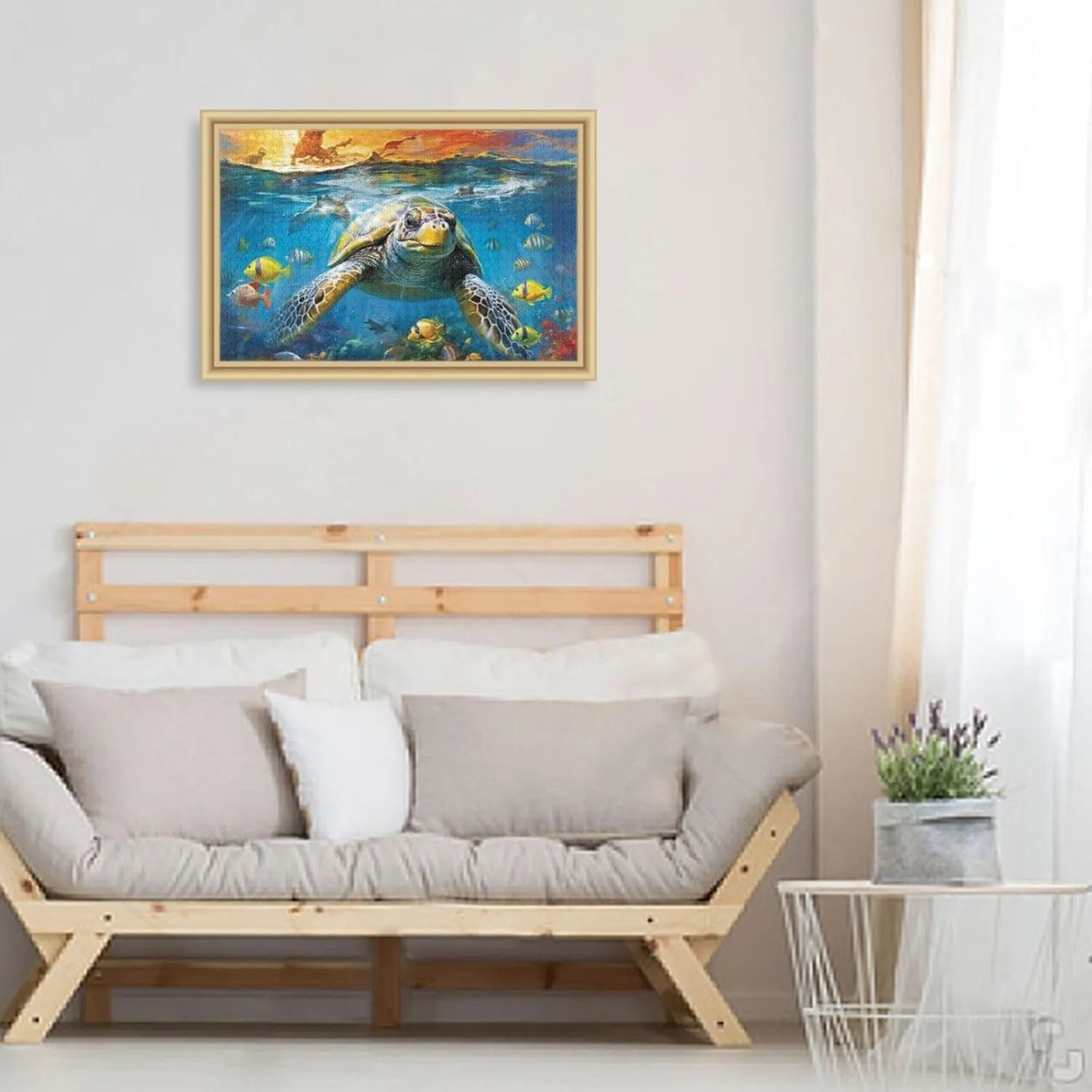 Jigsaw Puzzles 1000 Pieces for Adults Kids Underwater Sea Turtle Tropical Fish Game Artwork Toy Gifts 202A2184
