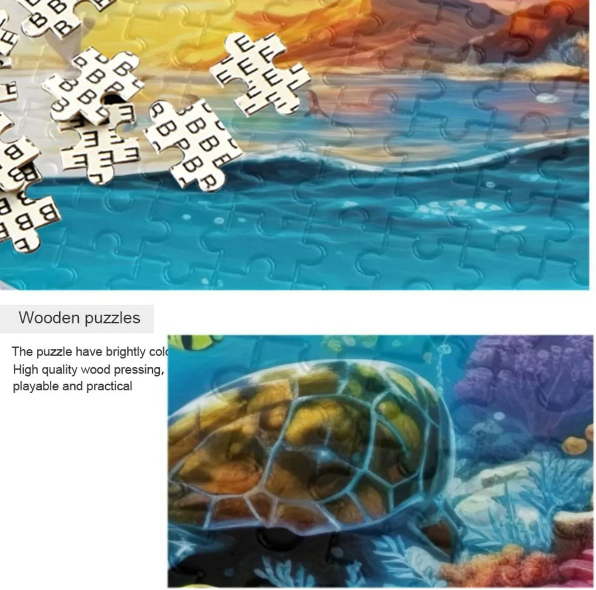 Jigsaw Puzzles 1000 Pieces for Adults Kids Underwater Whale Sea Turtle Tropical Fish Game Artwork Toy Gifts 202A2179