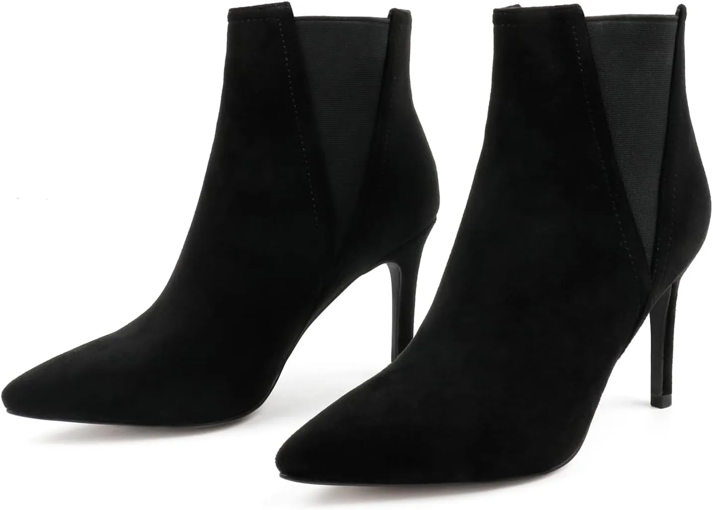JOY IN LOVE Women's Ankle Boots Middle Heel Pointed Toe Stiletto Boots
