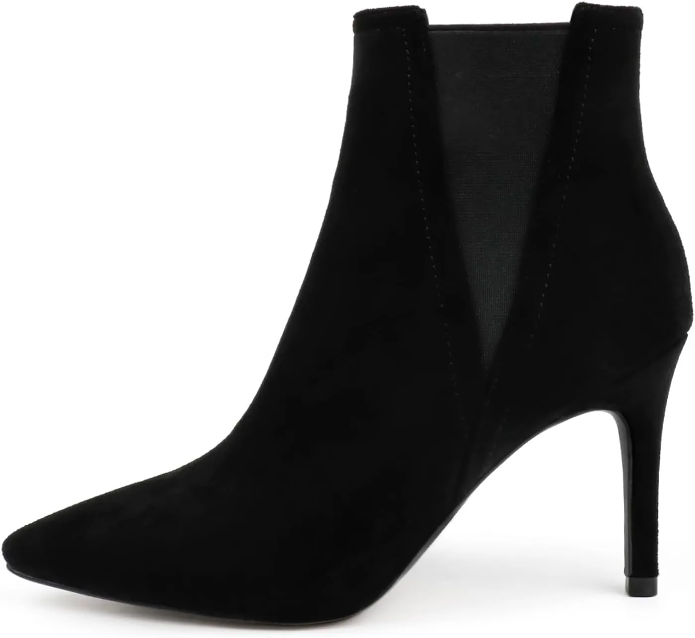 JOY IN LOVE Women's Ankle Boots Middle Heel Pointed Toe Stiletto Boots