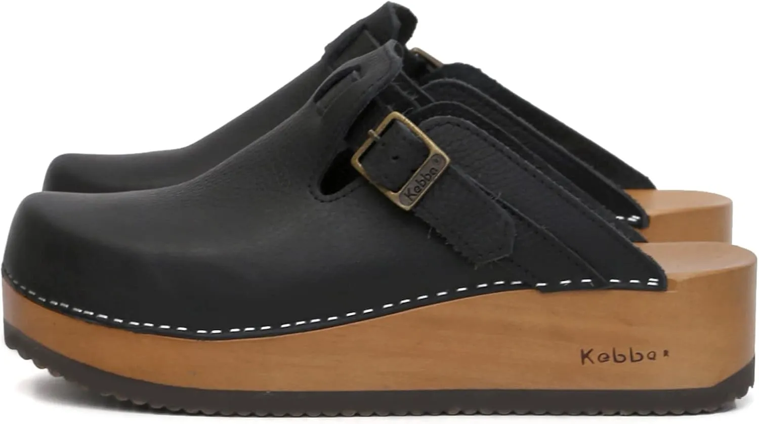 Kebba Liliane - Handmade Wooden Clogs with Genuine Leather | Arch Support and Comfortable Fit | Chilean Tepa Platform and EVA Sole |Made in Villarrica, Chile