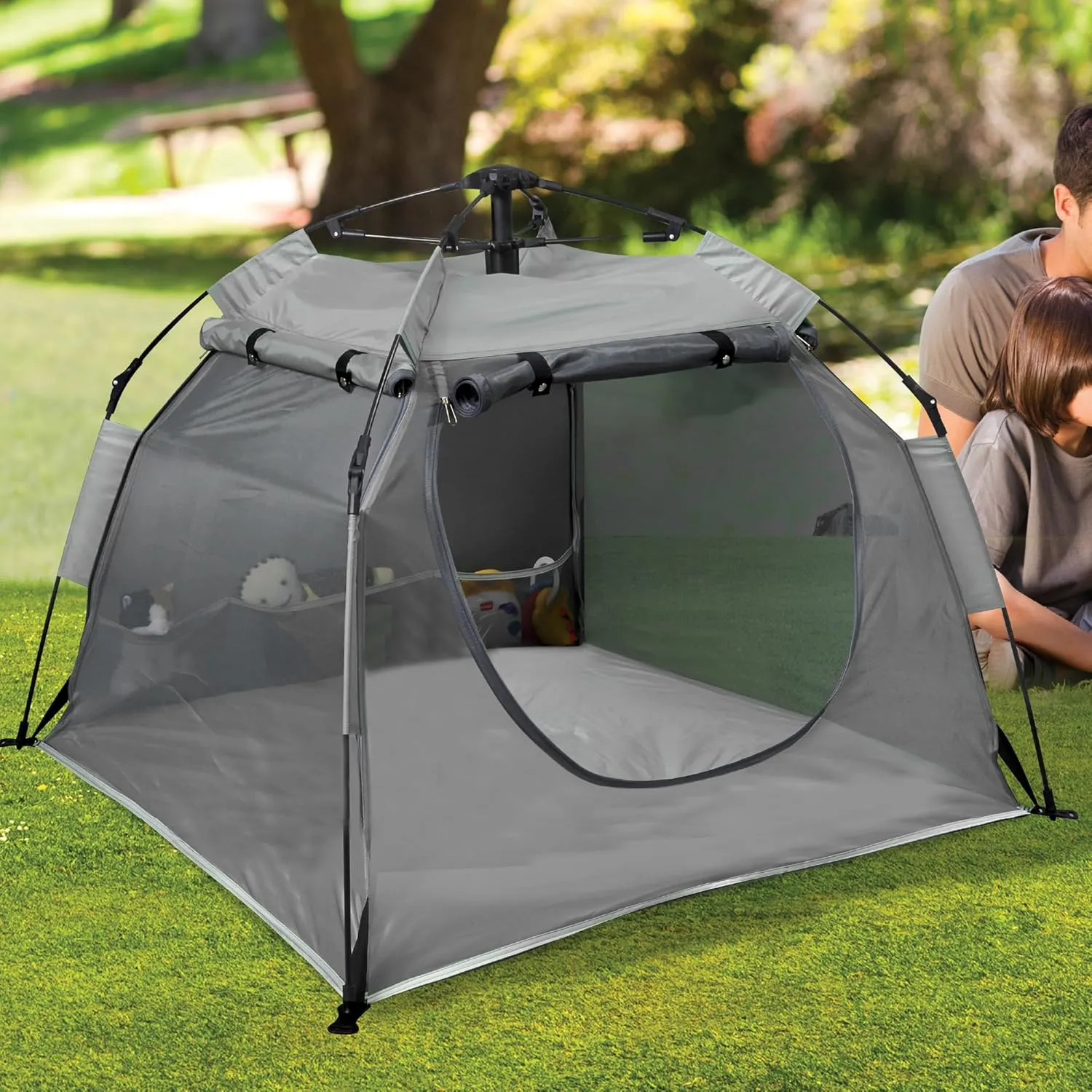 KidCo - Peapod Camp Lightweight Portable Baby Toddler Travel Tent, Play Tent, Ages 6 Months - 6 Years (Midnight)
