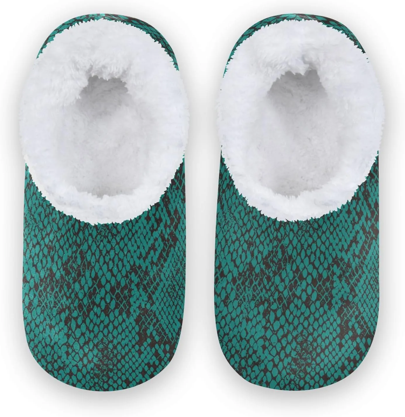 Kids Winter Slippers Snake Skin Seamless Vintage Pattern Warm Soft Non Slip House Slippers for Boys Girls Indoor