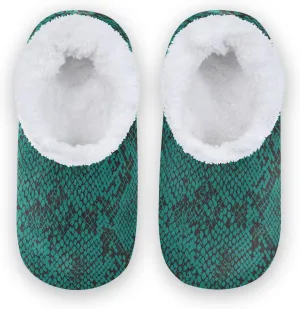 Kids Winter Slippers Snake Skin Seamless Vintage Pattern Warm Soft Non Slip House Slippers for Boys Girls Indoor