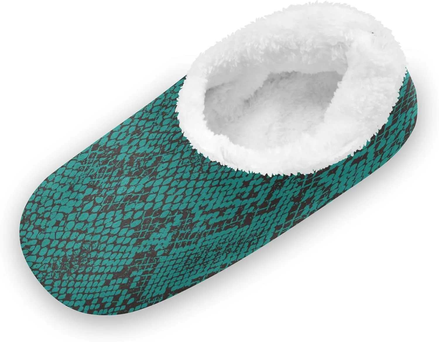 Kids Winter Slippers Snake Skin Seamless Vintage Pattern Warm Soft Non Slip House Slippers for Boys Girls Indoor