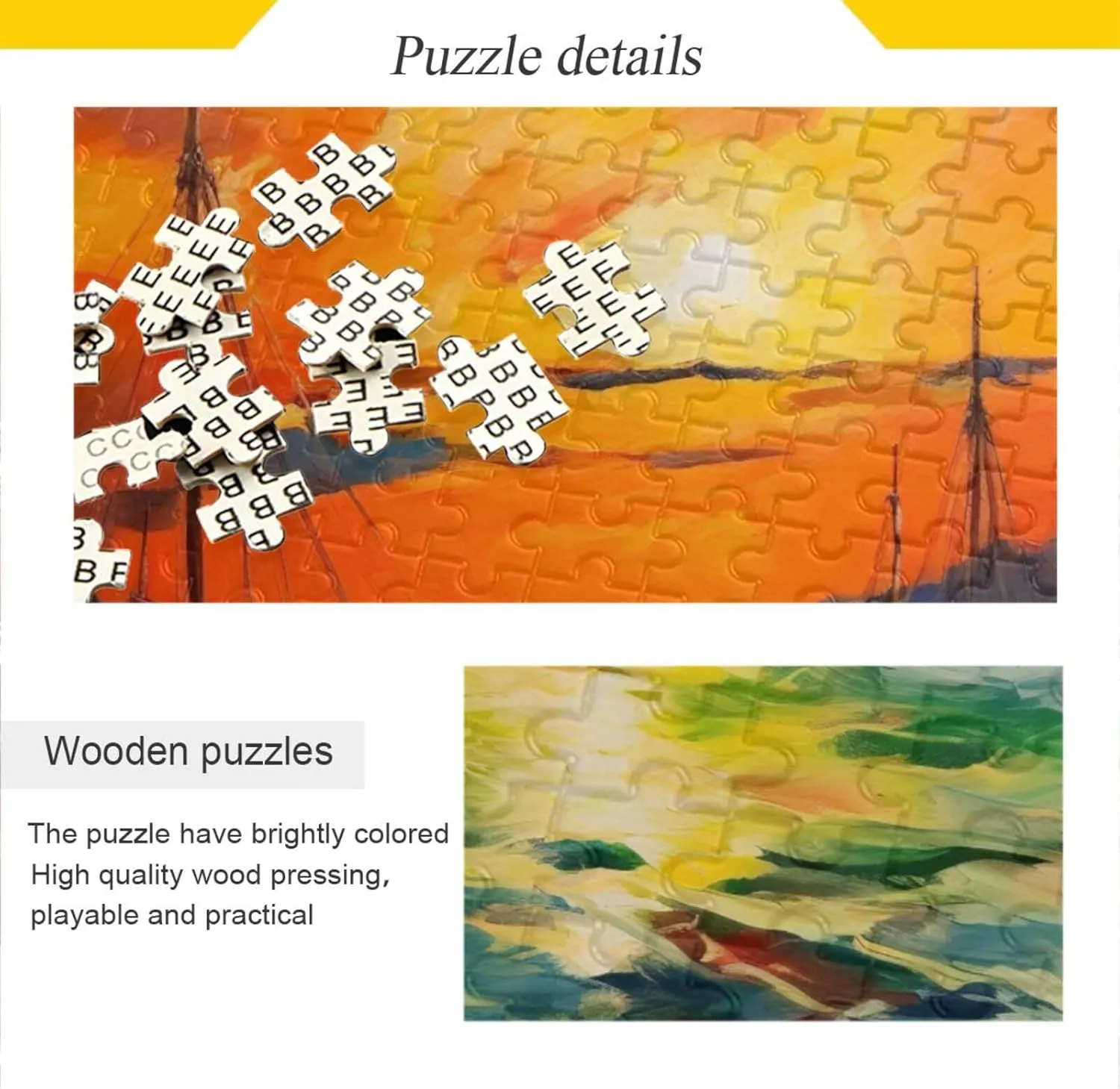 Kigai Fishing Painting Jigsaw Puzzles for Adults 1000 Piece, Puzzles 500 Pieces for Adults Challenging Kids Teens Family Puzzle Game