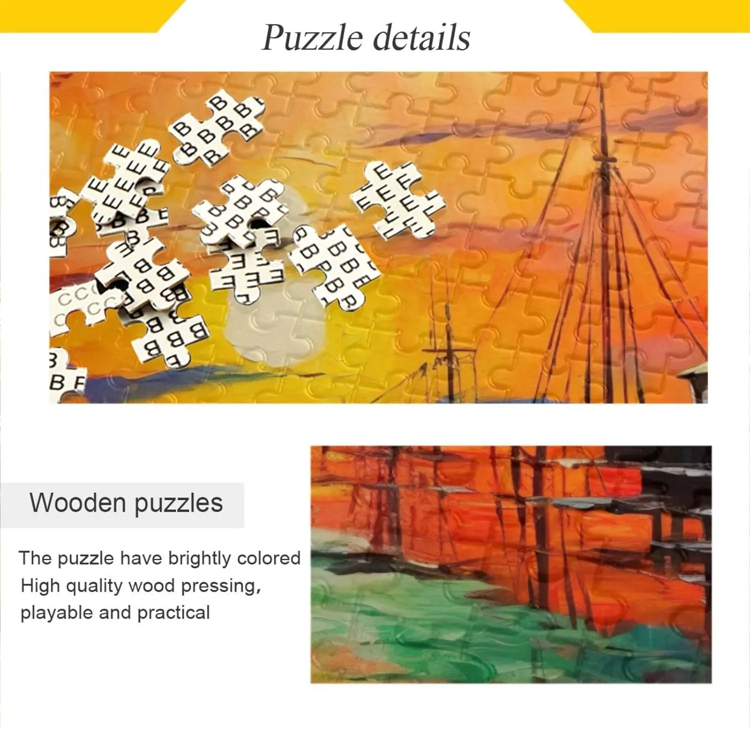 Kigai Fishing Painting Jigsaw Puzzles for Adults 1000 Piece, Puzzles 500 Pieces for Adults Challenging Kids Teens Family Puzzle Game