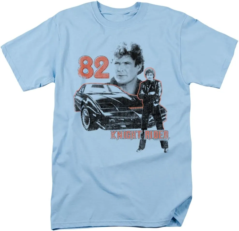 Knight Rider 1982 Unisex Adult T-Shirt, Light Blue, 2X-Large