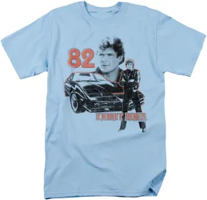Knight Rider 1982 Unisex Adult T-Shirt, Light Blue, 2X-Large